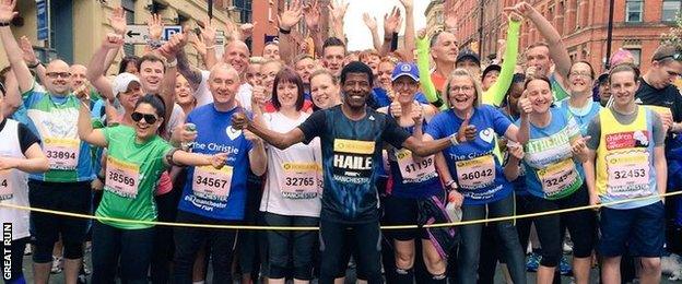 Haile Gebrselassie at the Great Manchester Run