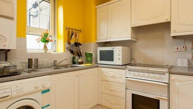 A sunny kitchen in Brune House one of the homes that could be demolished