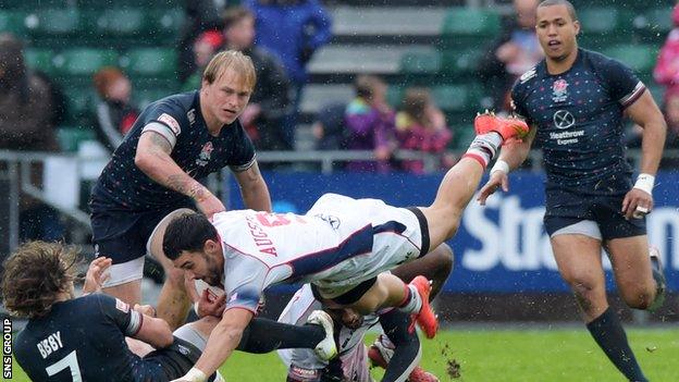 England finished third at the Glasgow leg of the World Series of Sevens