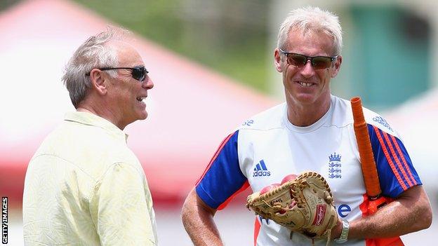 Colin Graves (left) and Peter Moores (right)