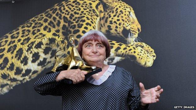 Agnes Varda at Pardo d' Onore Swisscom during Locarno Film Festival