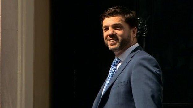 Stephen Crabb outside 10 Downing Street