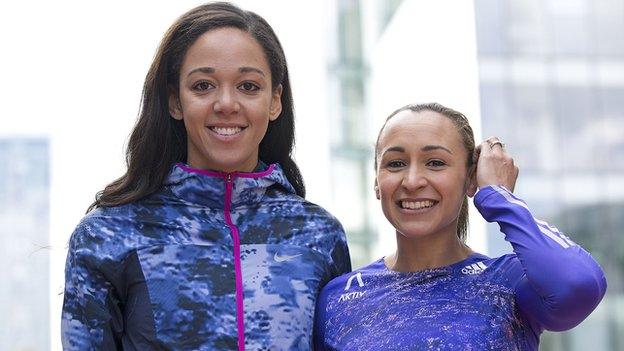 Katarina Johnson-Thompson and Jessica Ennis-Hill