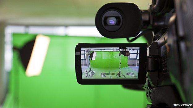 Video camera and green screen