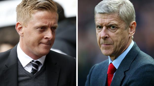 Garry Monk and Arsene Wenger