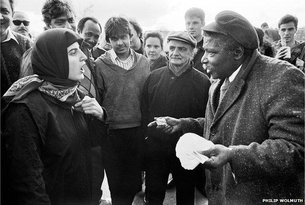 Argument. Speakers' Corner, Hyde Park, London, 1993