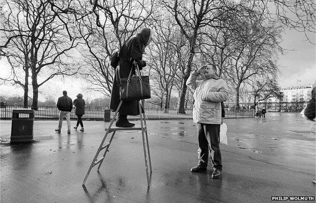 The Catholic Evidence Guild. Speakers' Corner, Hyde Park, London, 1995