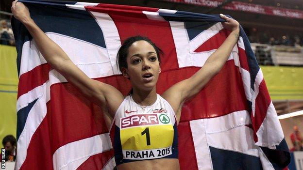 Katarina Johnson-Thompson broke the British indoor pentathlon record in March