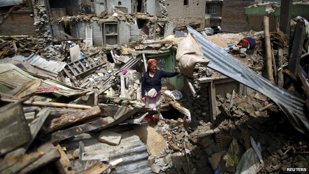 Damage in Kathmandu, 12 May