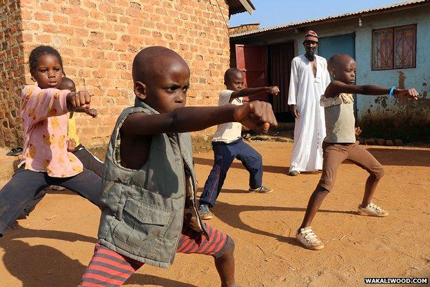 A kung fu school for the children in the neighbourhood