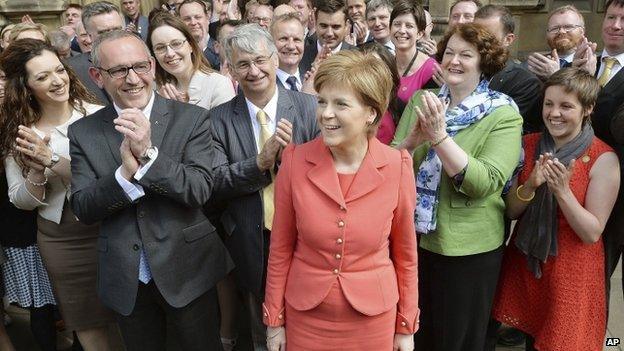 SNP MPs with Nicola Sturgeon