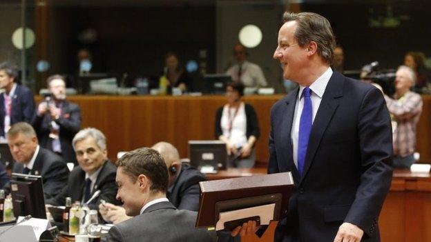 David Cameron arrives for EU migration summit in Brussels