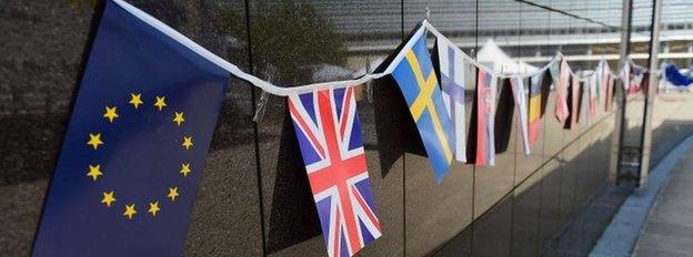 Flags at EC building