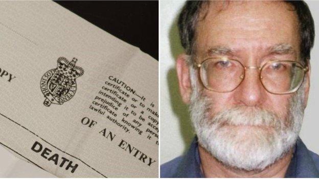 Death certificate generic, and Harold Shipman