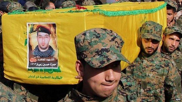 Hezbollah funeral in Lebanon's Bekaa Valley (05/05/15)