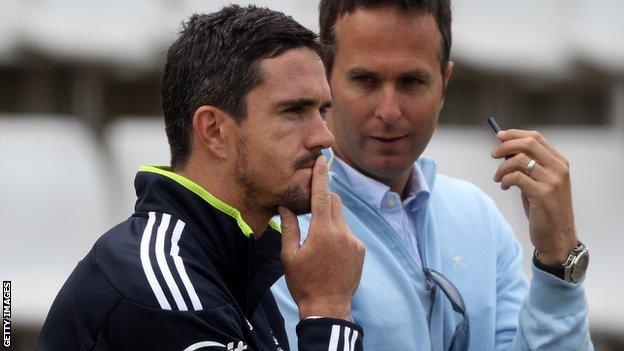 Kevin Pietersen and Michael Vaughan