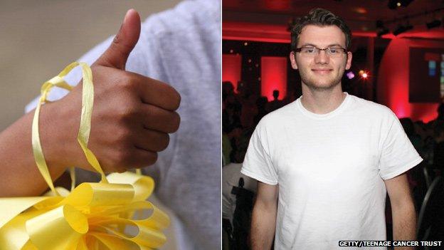 Thumb up and Stephen Sutton