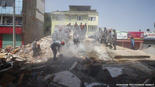 Nepal house collapse