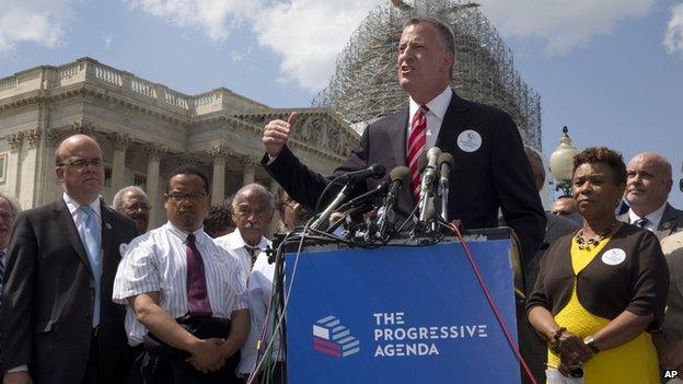 Bill De Blasio at the US Capitol.