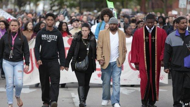 Relatives and supporters took to the streets