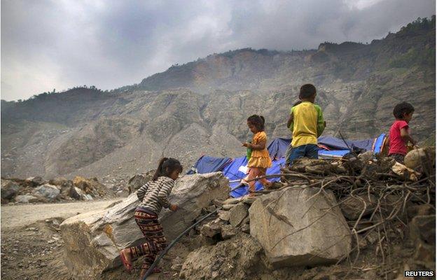 Landslides in this mountainous country are a major hazard following the two big quakes
