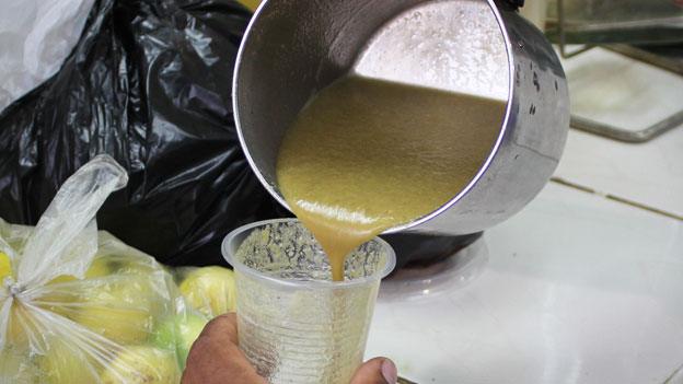 A frog shake is poured