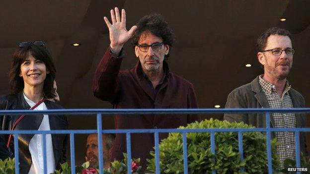 Joel and Ethan Coen with Sophie Marceau (left)