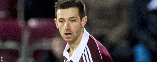 Hearts midfielder Jason Holt