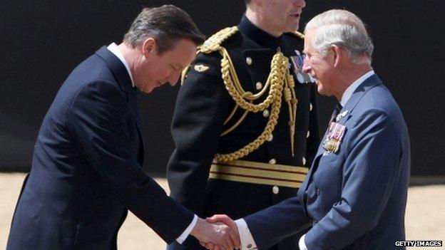 David Cameron and Prince Charles