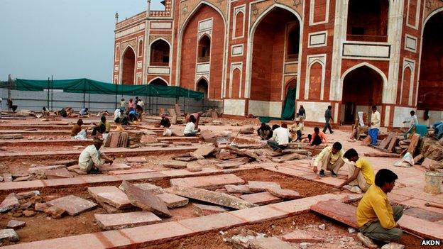 Humayun's Tomb under renovation