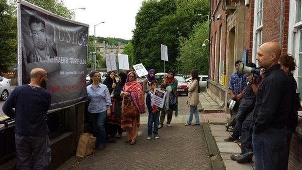 Vigil outside police station in High Wycombe