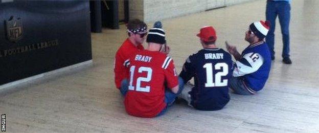 Four Tom Brady fans handcuffed at NFL HQ