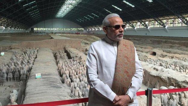 Narendra Modi at the Terracotta Warriors