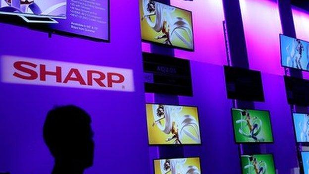 Sharp logo and televisions