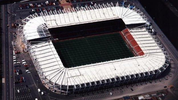 Aerial view of the Riverside