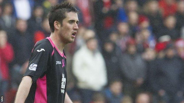 Callum Booth in action for Partick Thistle