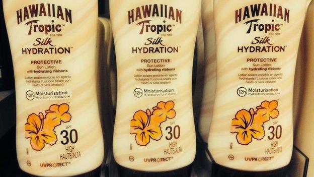 Hawaiian tropic suntan lotion