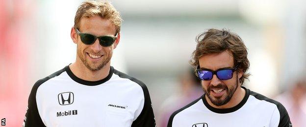 Jenson Button and Fernando Alonso