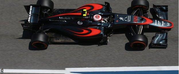 Jenson Button during qualifying for the Spanish Grand Prix