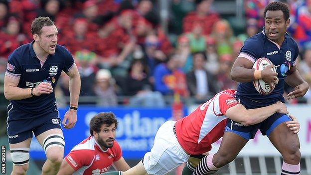 Scotland star Joe Nayacavou in action at Scotstoun last weekend