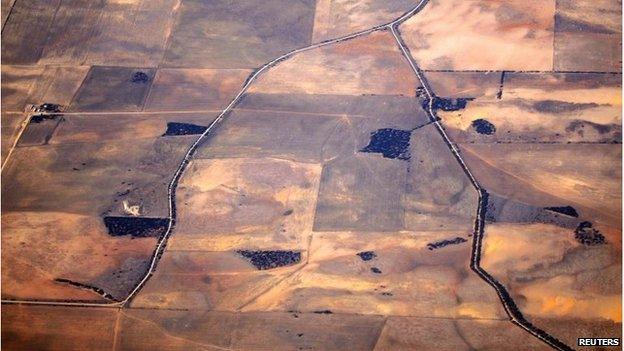 Drought-affected farming areas in south-east Australia (March 2015)