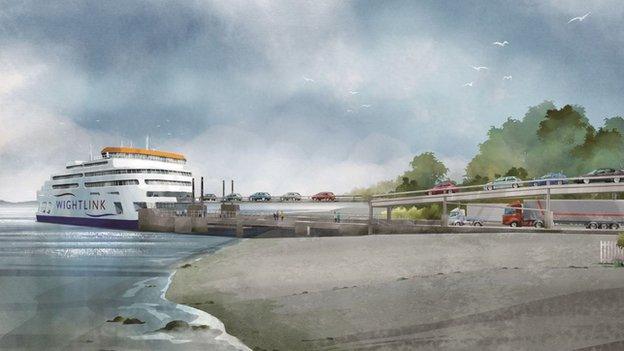 Artist's impression of Fishbourne terminal