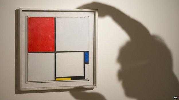 Mondrian's Composition No. III, with Red, Blue, Yellow, and Black