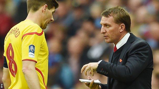 Steven Gerrard and Brendan Rodgers