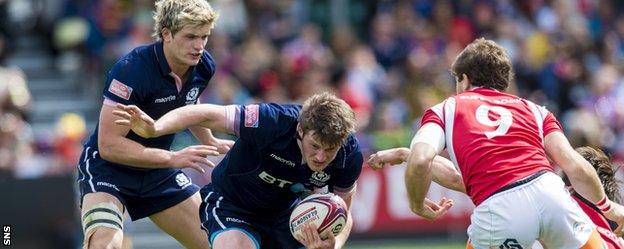 Sevens action at Scotstoun Stadium last weekend