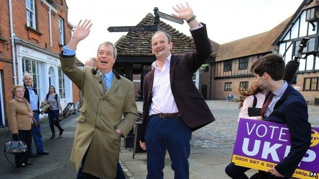 Nigel Farage and Douglas Carswell during the election campaign