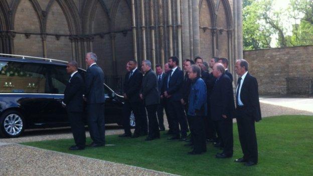 Former players at funeral of Chris Turner