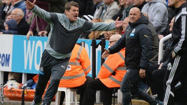 Newcastle caretaker coach John Carver