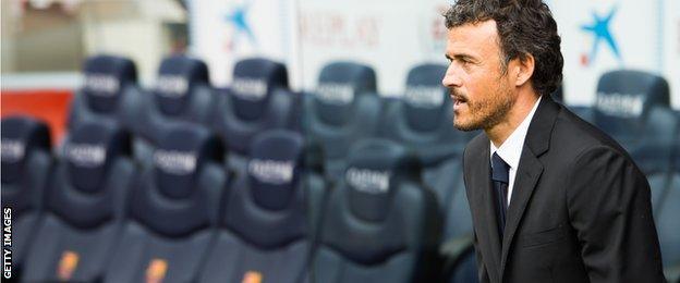 Barcelona coach Luis Enrique returned to the Nou Camp to replace Tata Martino