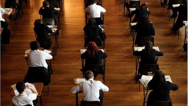 Children sitting an exam